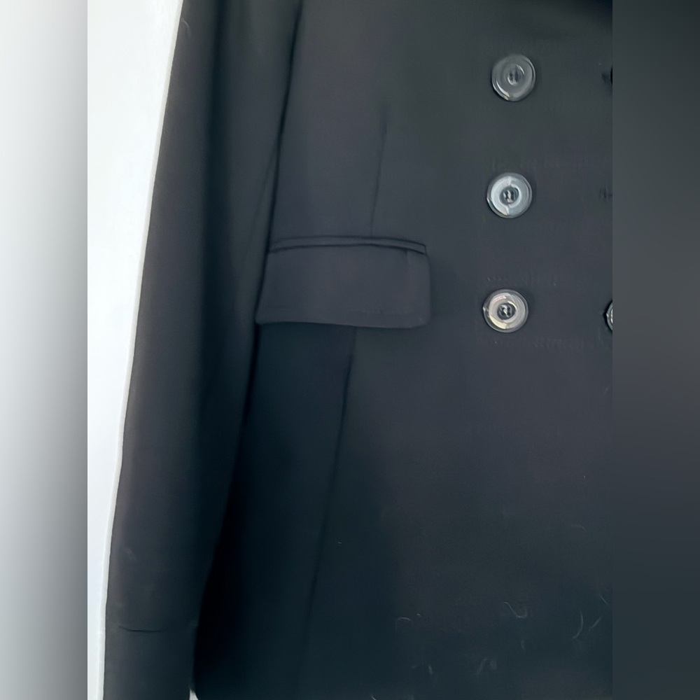 EUC Kenar Women's Double Breasted Black Feminine Pea Coat, Size 8 - Picture 4 of 10
